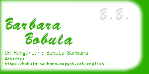 barbara bobula business card